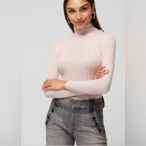 White House Black Market Long Sleeve Cashmere Blend Mockneck Size XS